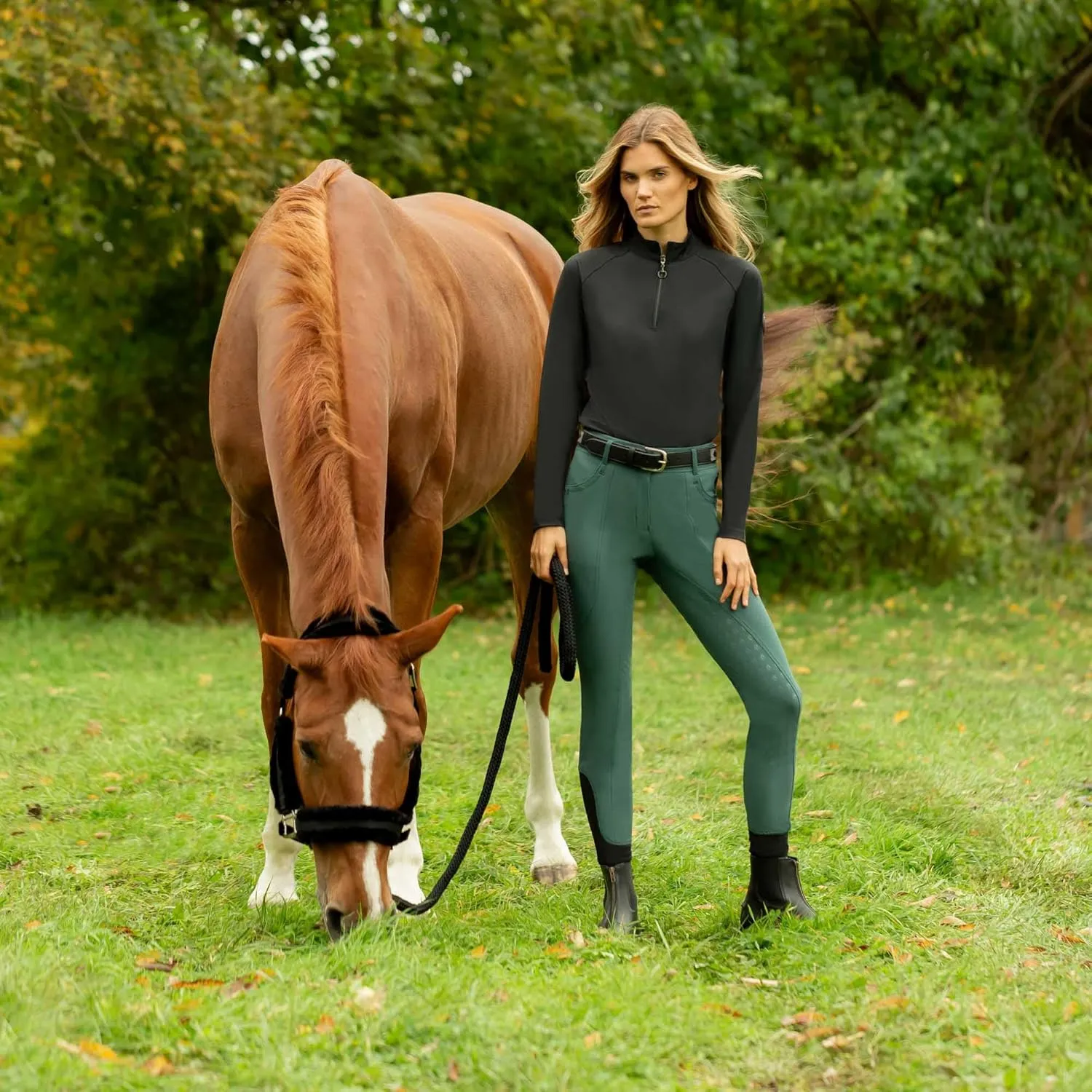 Equinavia Valkyrie Soft Ultra Fleece Padded Adjustable Breakaway Horse Halter - Wine Red/Black - Horse