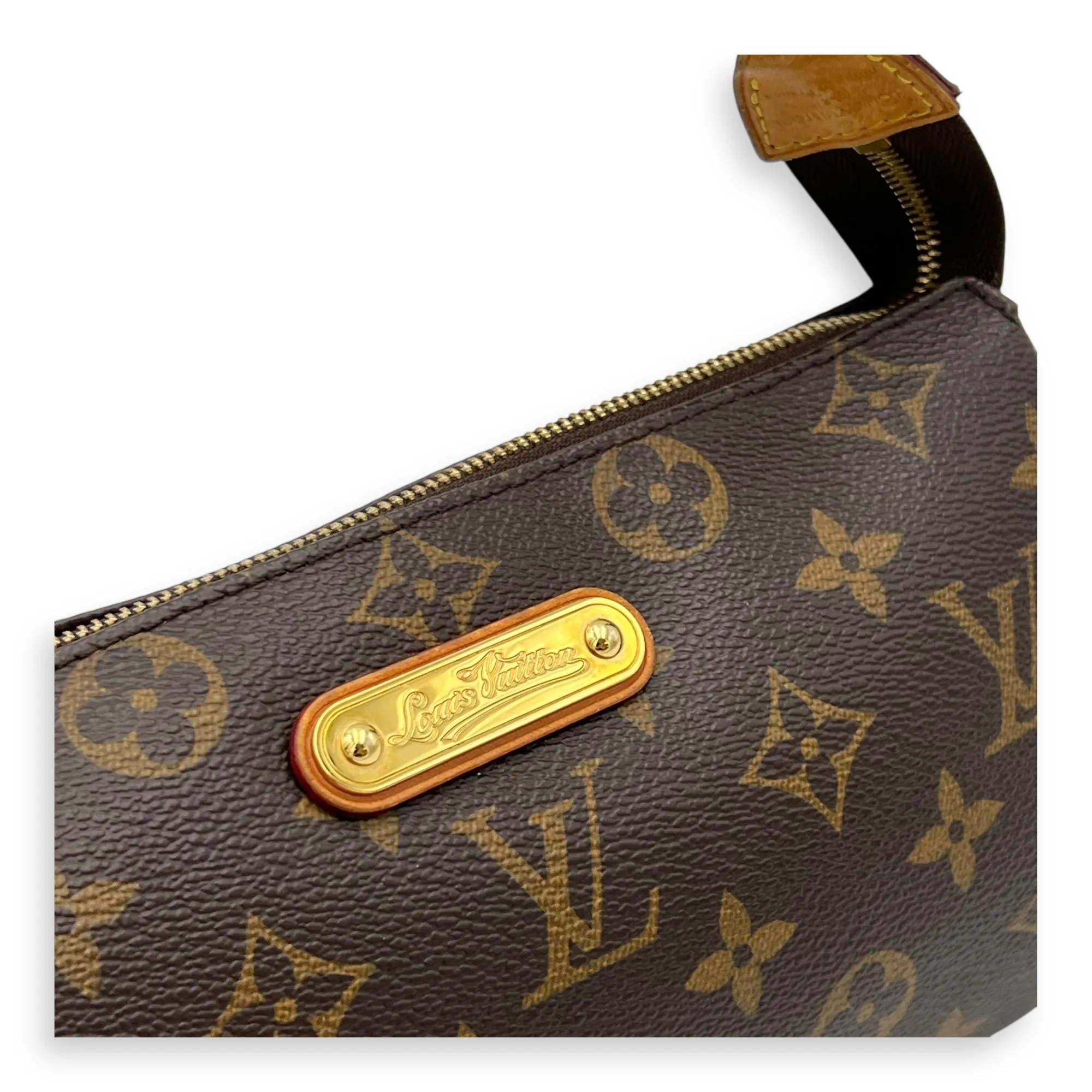 Eva Crossbody Bag Brown in Monogram Coated Canvas, Gold hardware