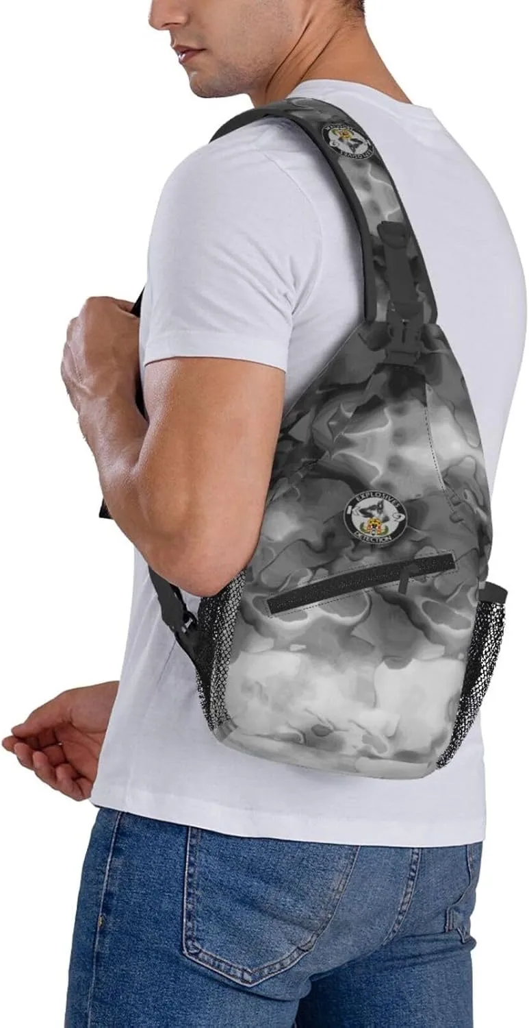 Explosives Detection K9 Sling Bag Crossbody Backpack Shoulder Casual Daypack Bag for Men Women