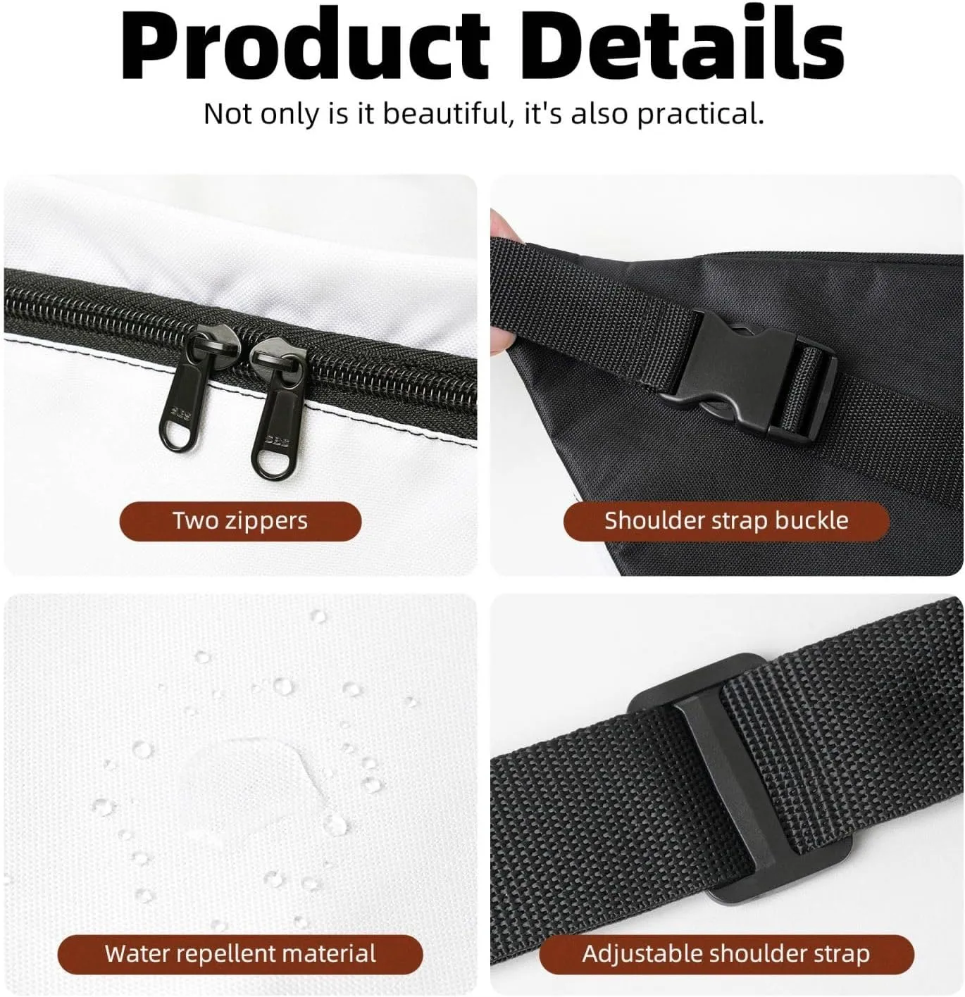 Fanny Pack for Women Men Waist Bag Waterproof Skull Rose-Red Belt Bag with Adjustable Strap