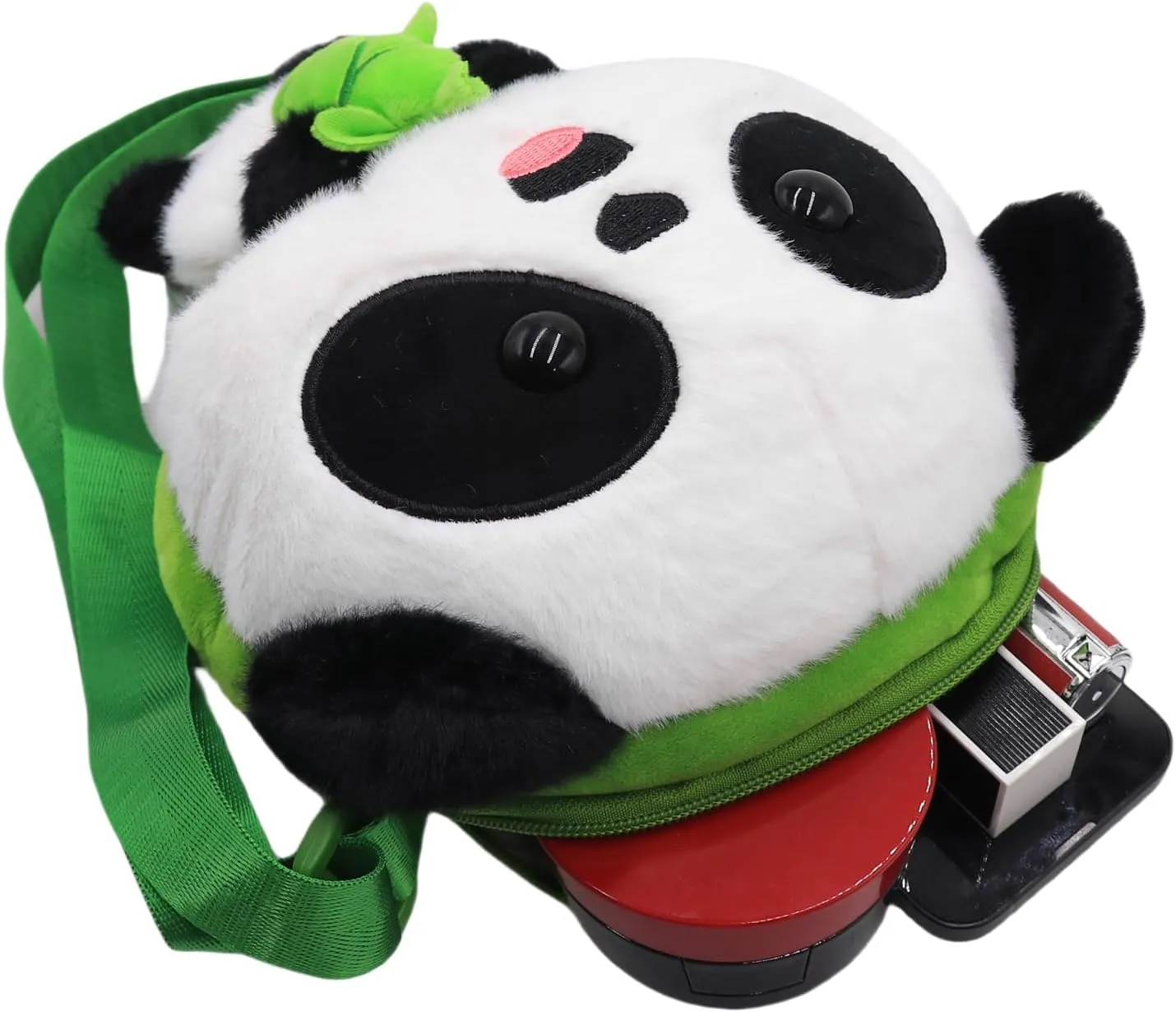 Faux Fur Panda Crossbody Purse for Women Small Fluffy Animal Shoulder Bag Plush Panda Purse Animal Stuffed Purse Cartoon Bag
