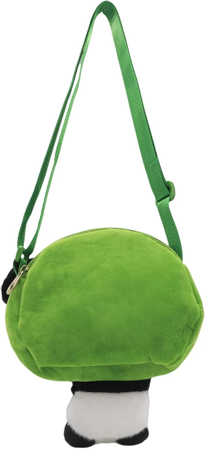 Faux Fur Panda Crossbody Purse for Women Small Fluffy Animal Shoulder Bag Plush Panda Purse Animal Stuffed Purse Cartoon Bag