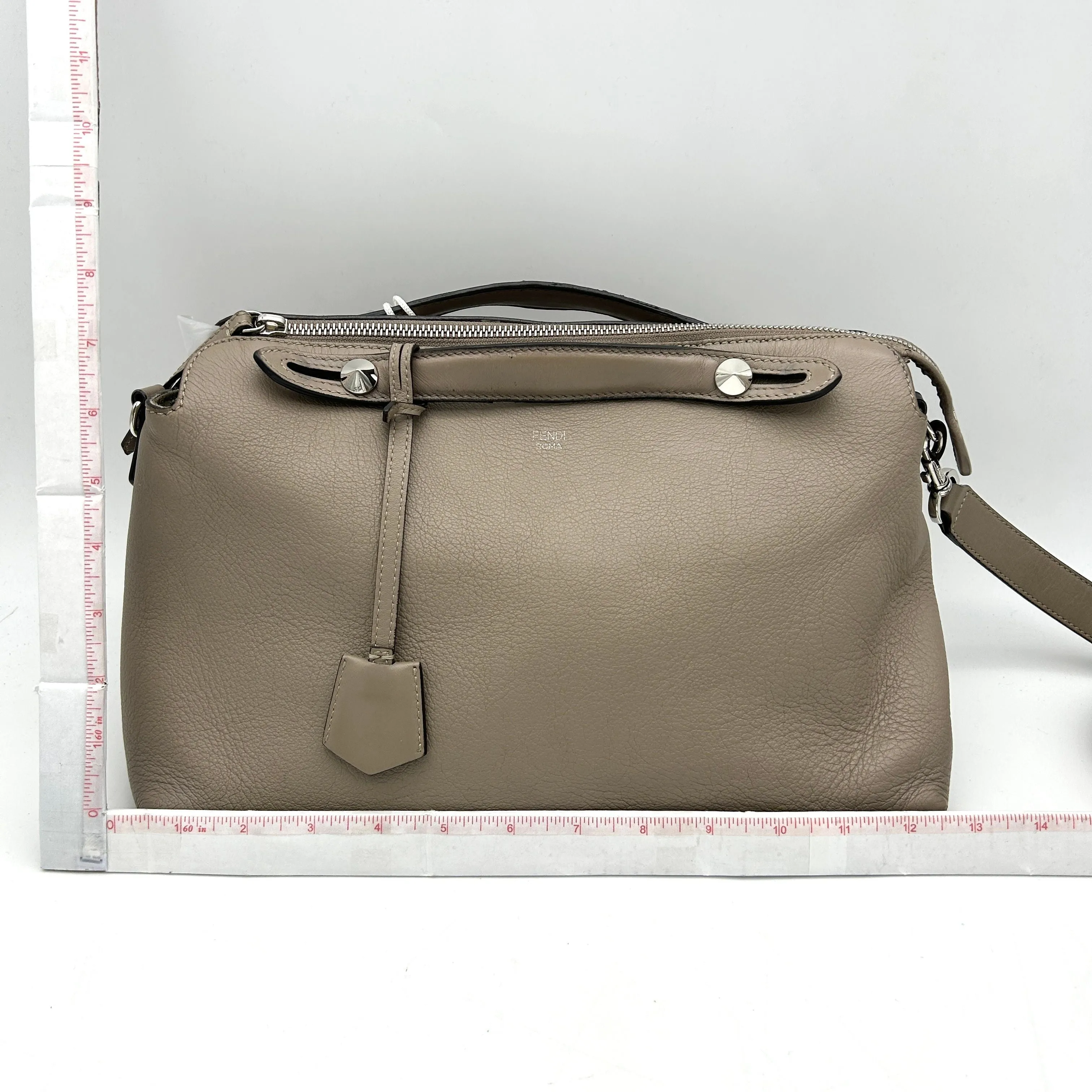 FENDI Vitello Dolce Medium By The Way Boston Bag Tortora Seppia LA13640