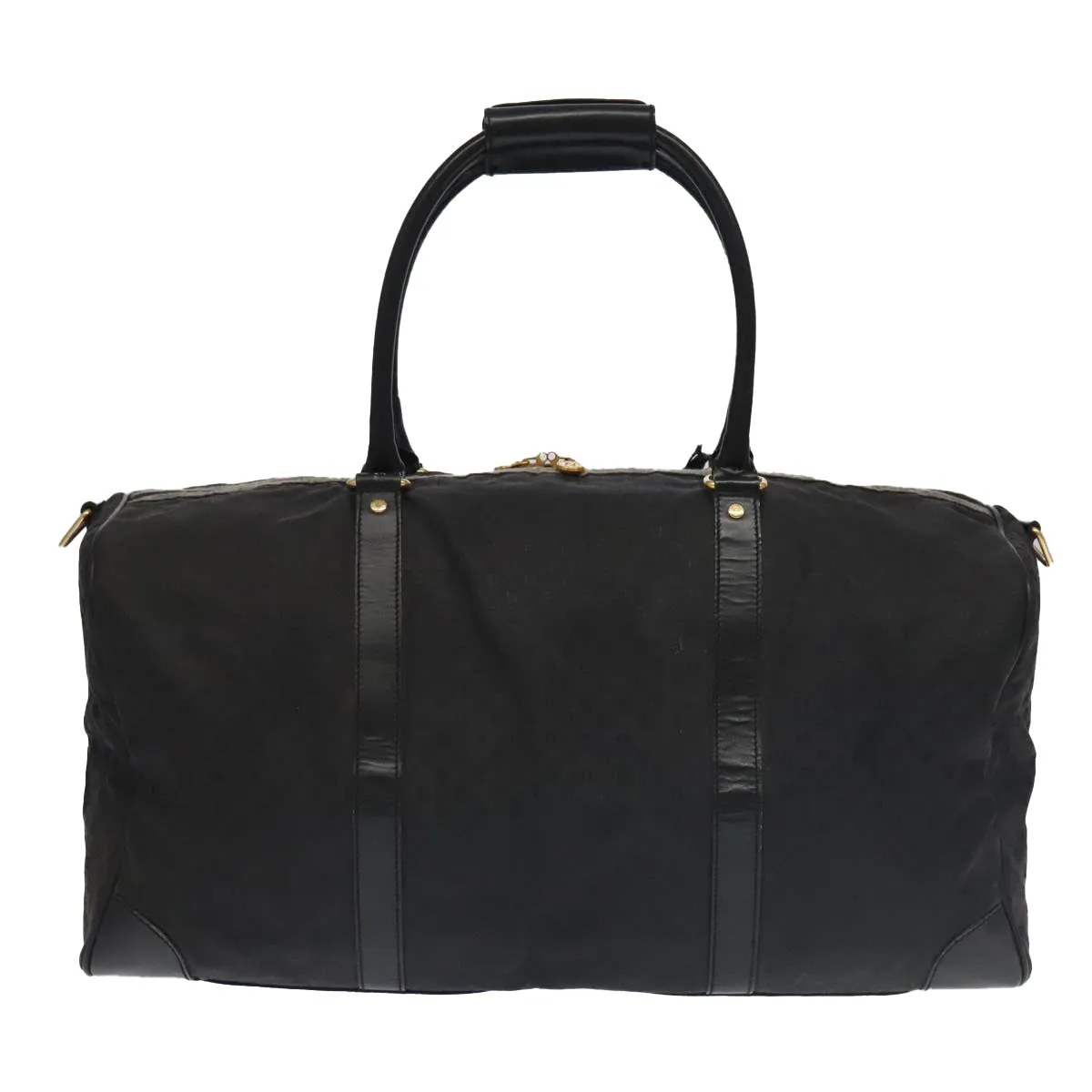 FENDI Zucchino Canvas Boston Bag Coated Canvas 2way Black 99424