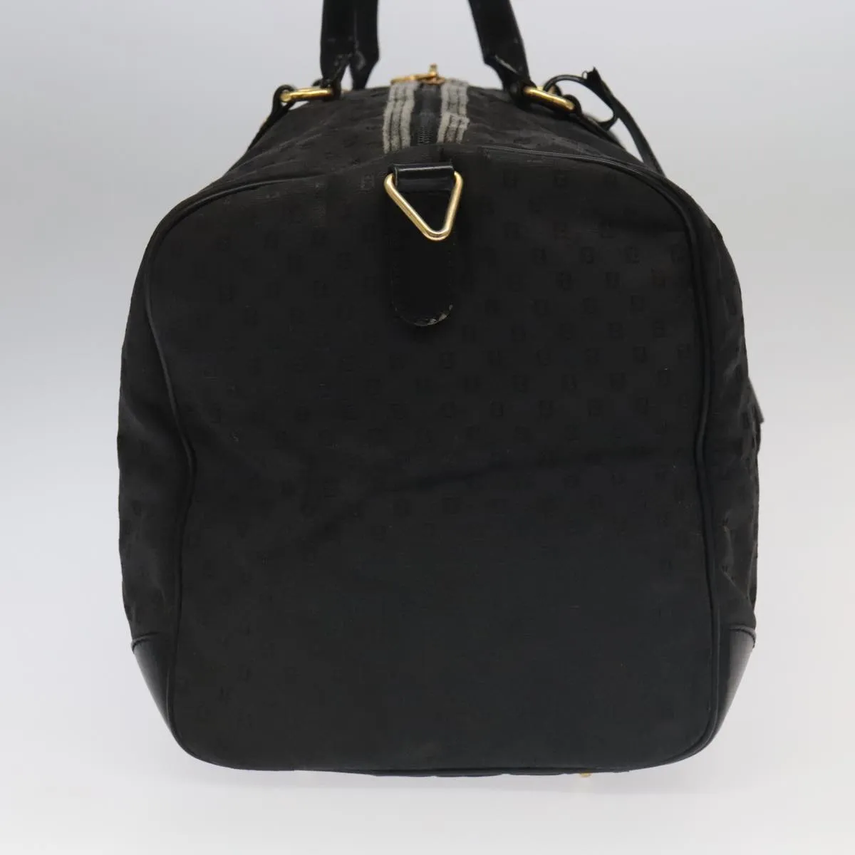 FENDI Zucchino Canvas Boston Bag Coated Canvas 2way Black 99424