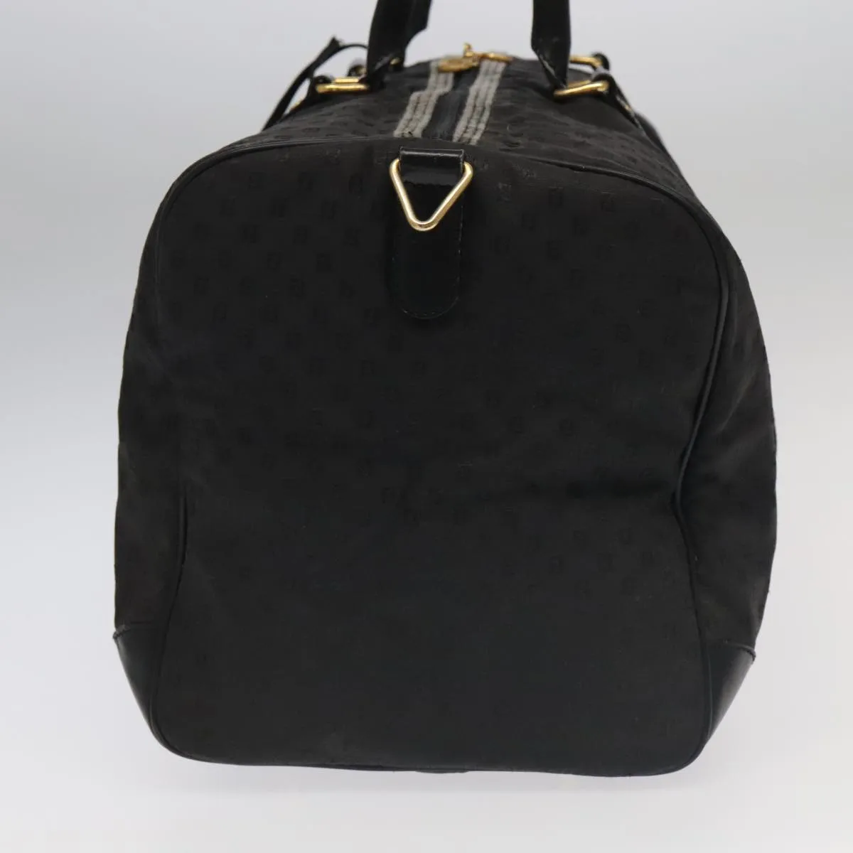 FENDI Zucchino Canvas Boston Bag Coated Canvas 2way Black 99424