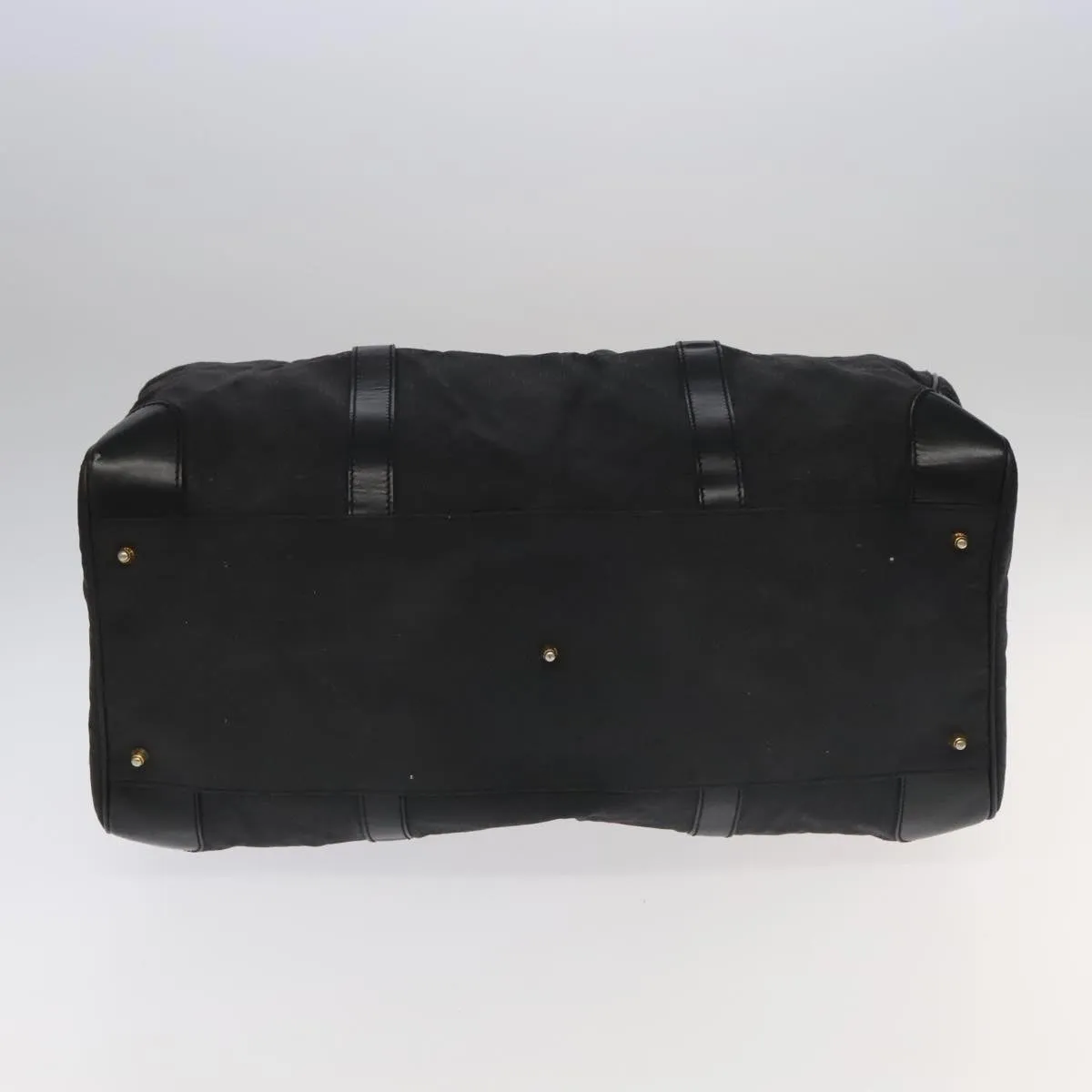 FENDI Zucchino Canvas Boston Bag Coated Canvas 2way Black 99424