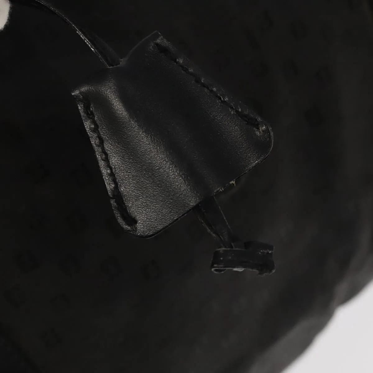 FENDI Zucchino Canvas Boston Bag Coated Canvas 2way Black 99424