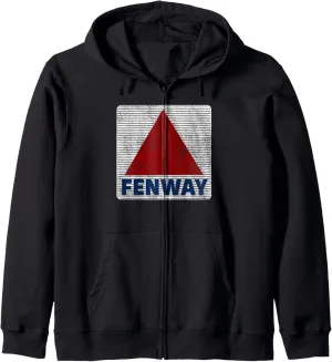 Fenway Citgo Sign Boston Retro Mens & Womens Graphic Zip Hoodie