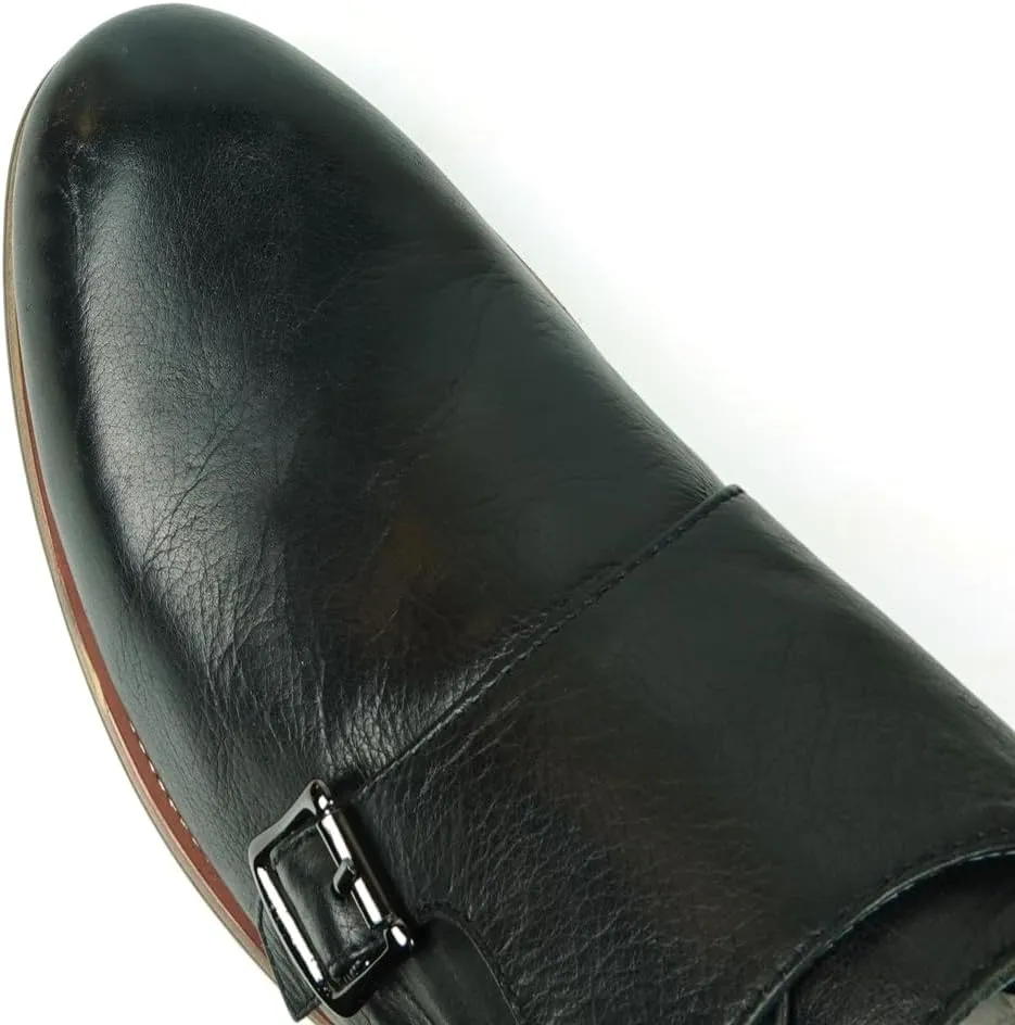 FI-9051 Genuine Leather Double Monk Straps