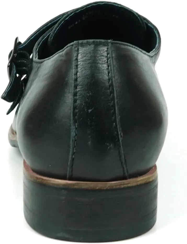 FI-9051 Genuine Leather Double Monk Straps