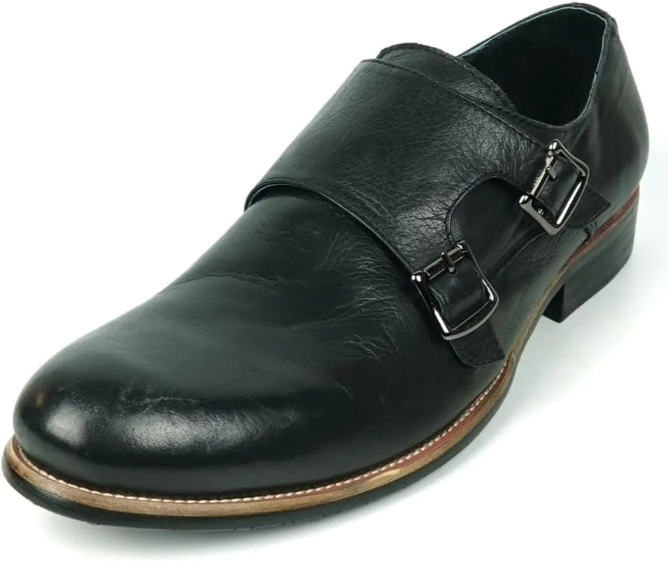 FI-9051 Genuine Leather Double Monk Straps