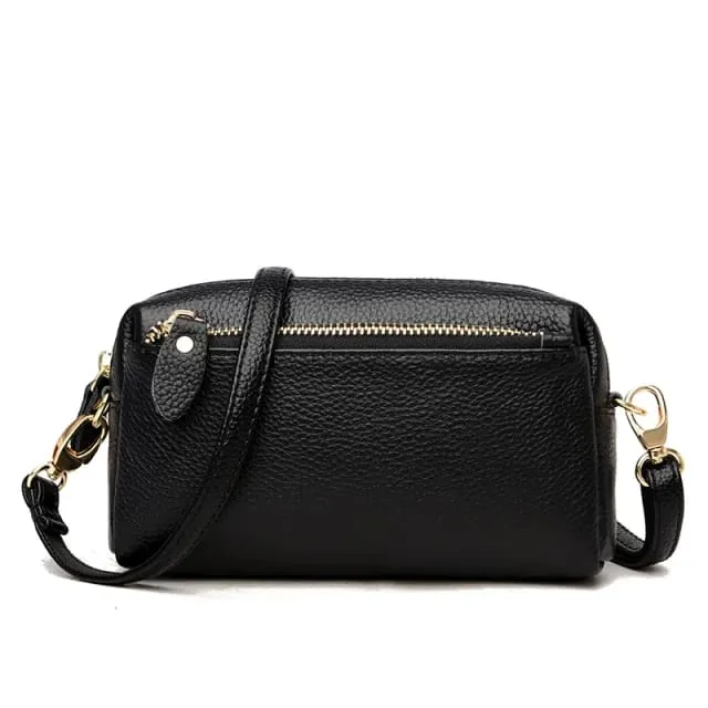First Layer Vegan Leather Designer Messenger Bag Small Ladies Shoulder Bag