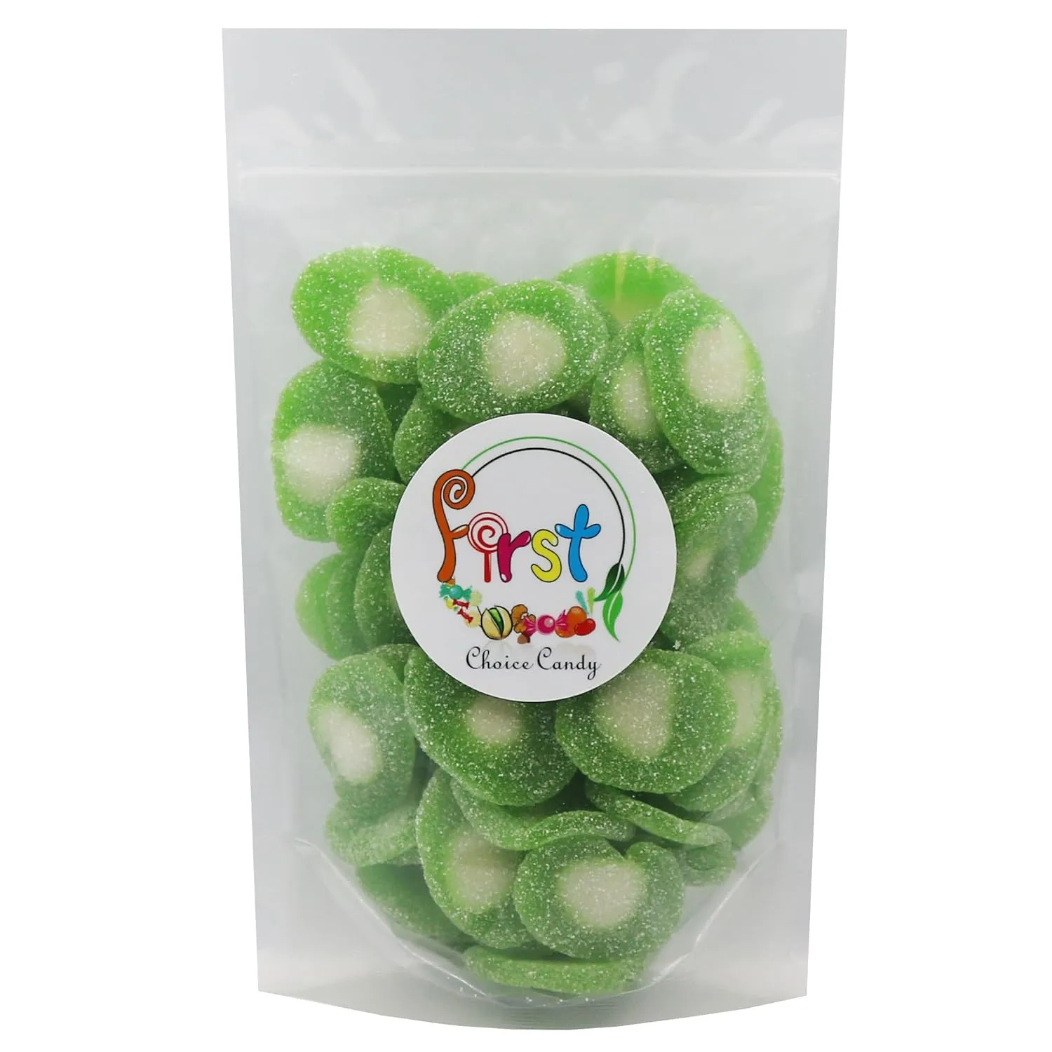 FirstChoiceCandy Gummy Fruit Candy (Sour Kiwi Slices, 2 Pound (Pack of 1))