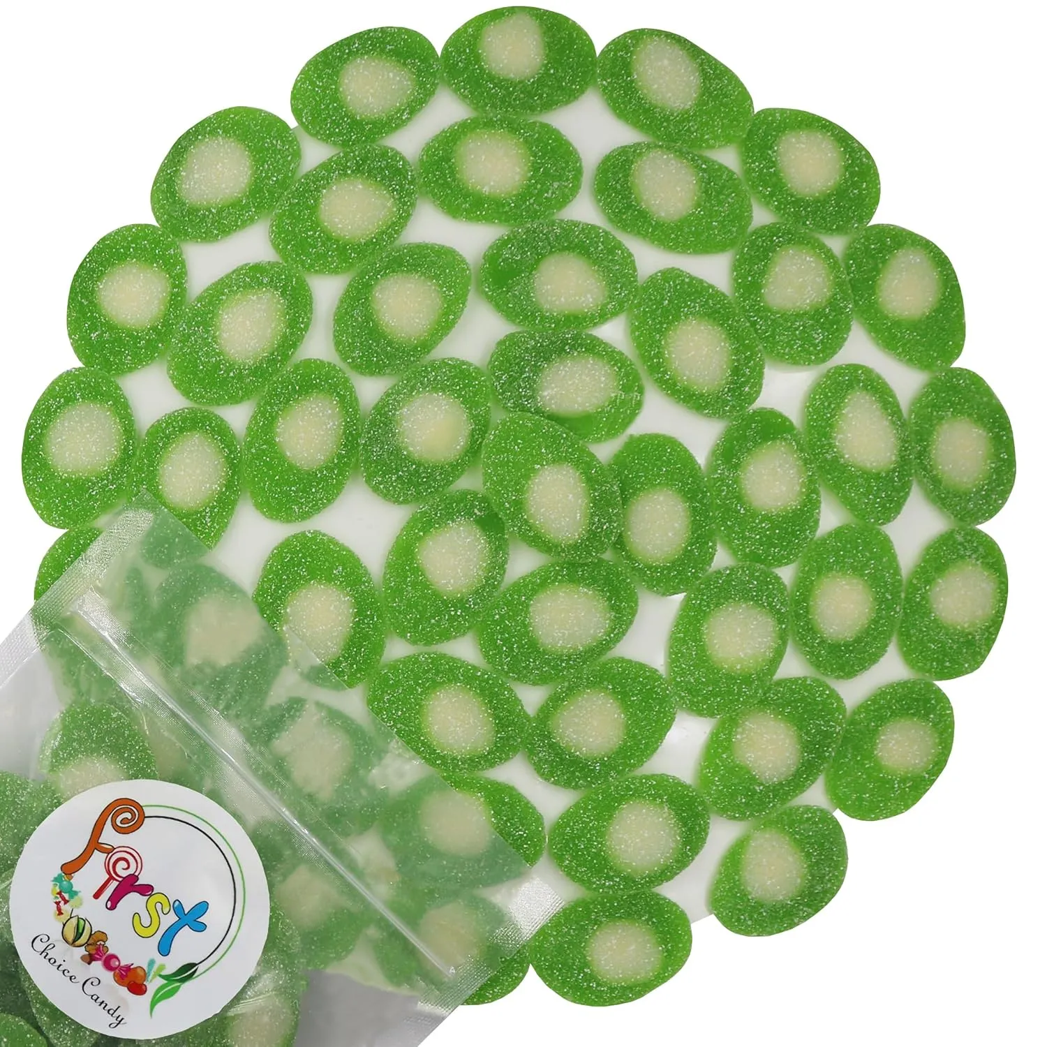 FirstChoiceCandy Gummy Fruit Candy (Sour Kiwi Slices, 2 Pound (Pack of 1))