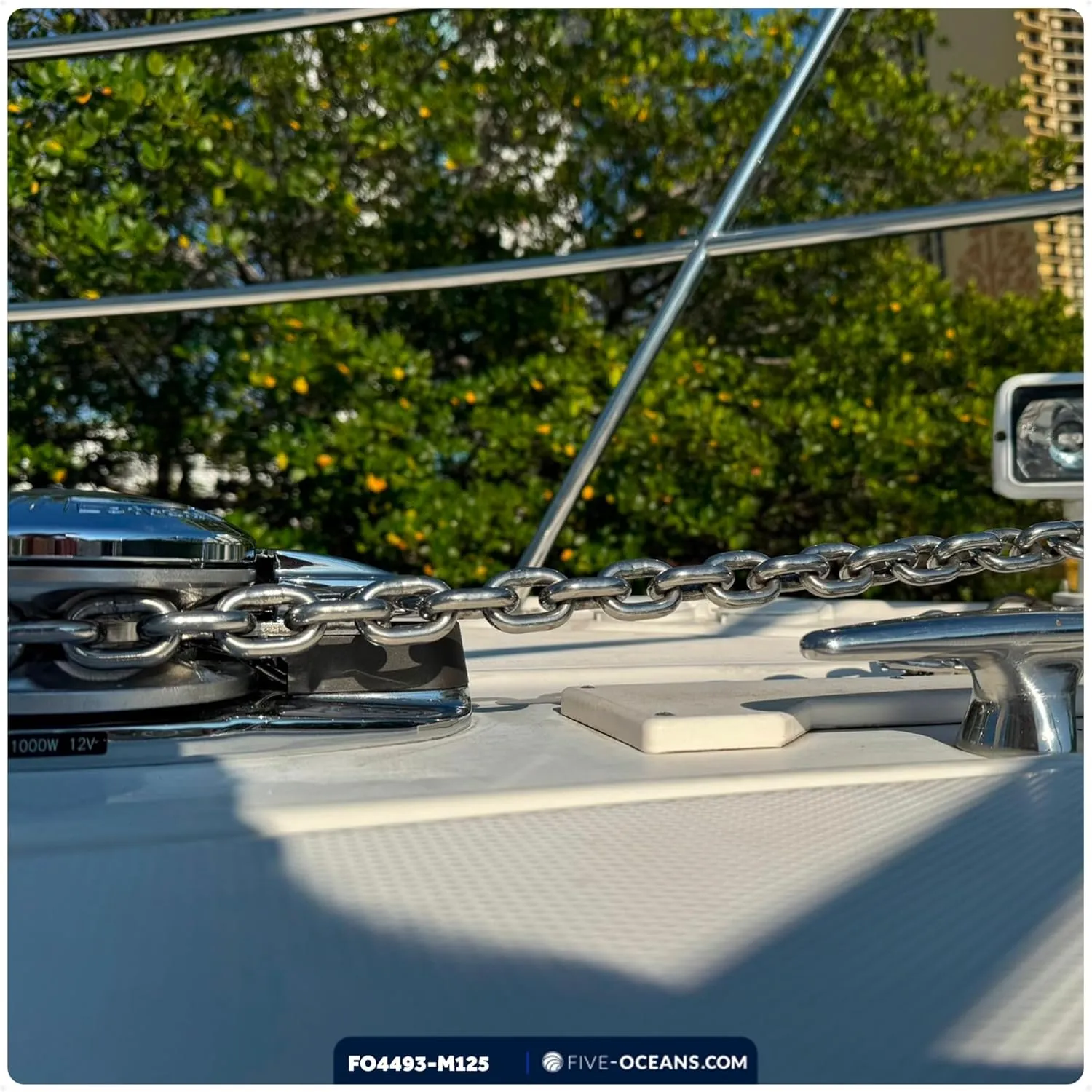 Five Oceans Windlass Anchor Chain, Marine Grade G43 HT G4, High Test, Multiple Materials, Sizes & Lengths