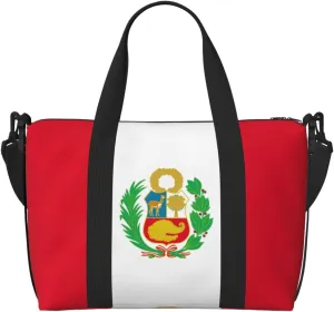 Flag of Peru Duffel Bags for Traveling - Lightweight Personal Item Travel Bags, Gym Bags for Men and Women