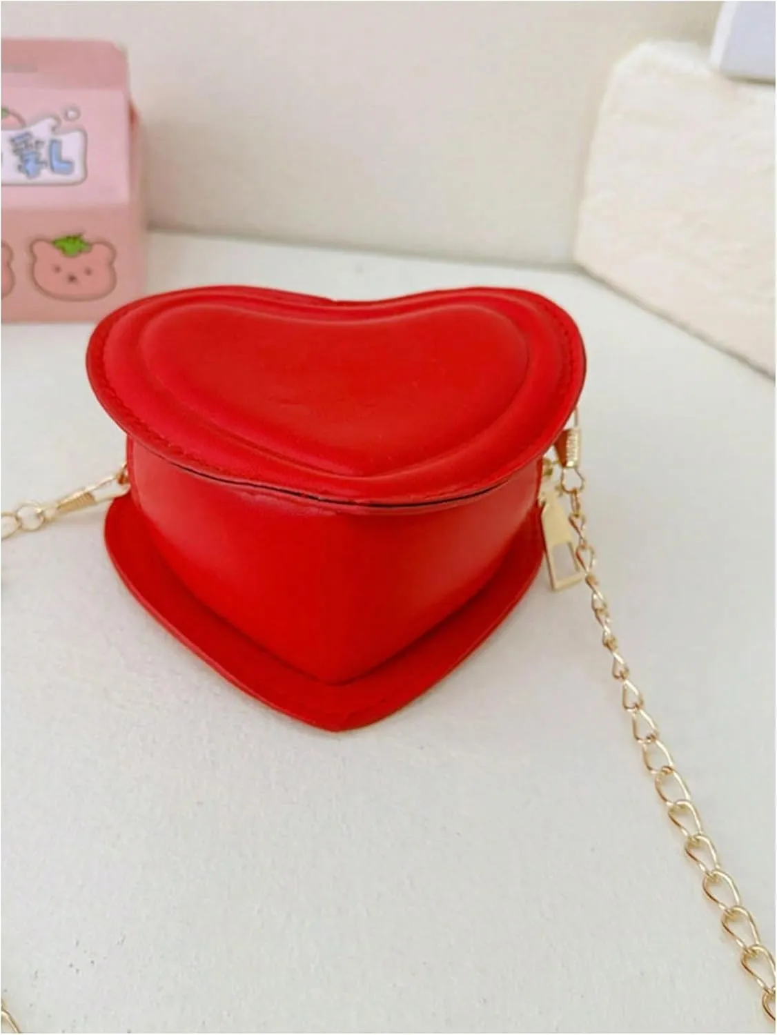 Floerns Women's Heart Shape Satchel Crossbody Bag Mini Handbag Valentines Clutch Purse