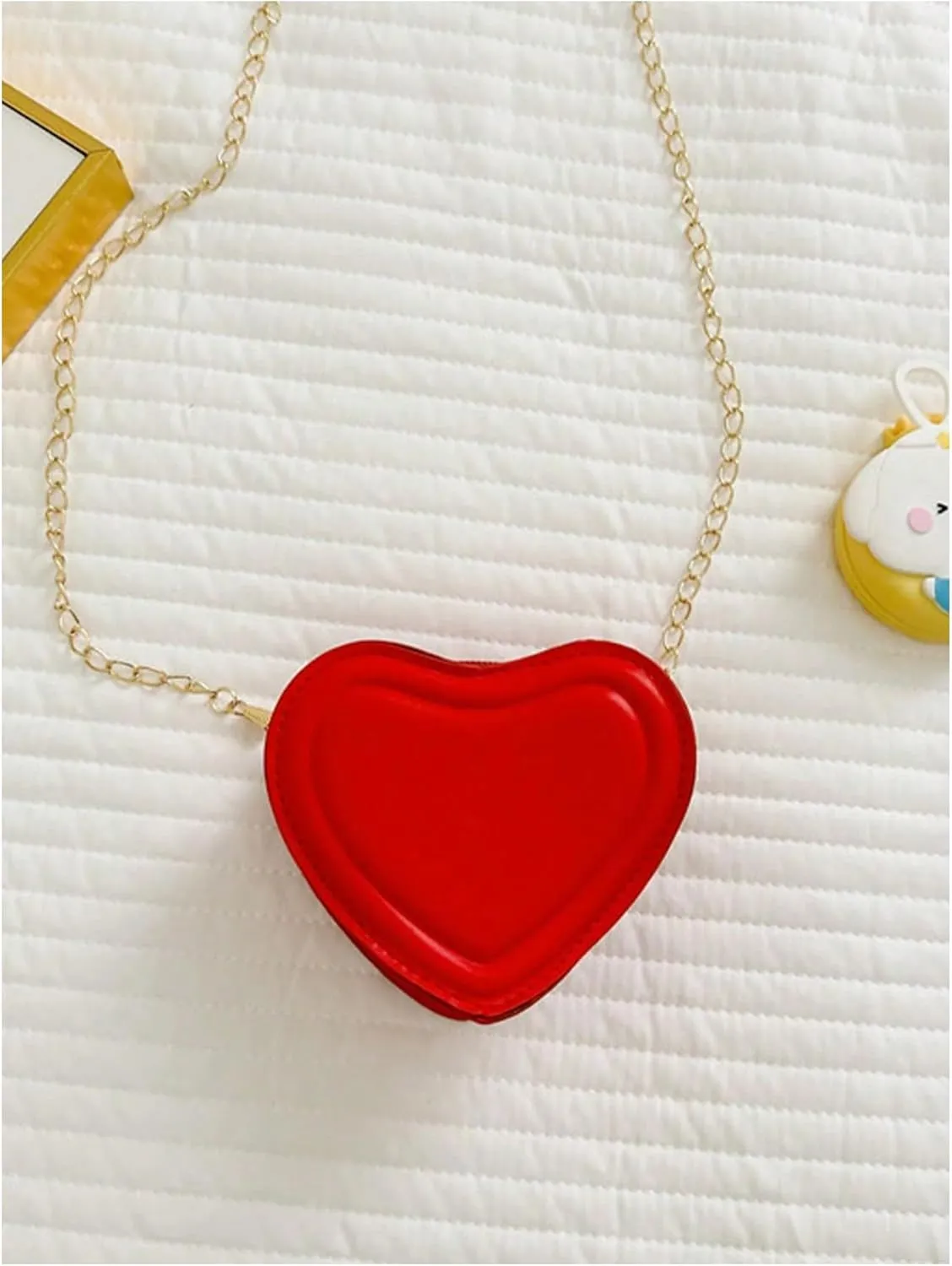 Floerns Women's Heart Shape Satchel Crossbody Bag Mini Handbag Valentines Clutch Purse