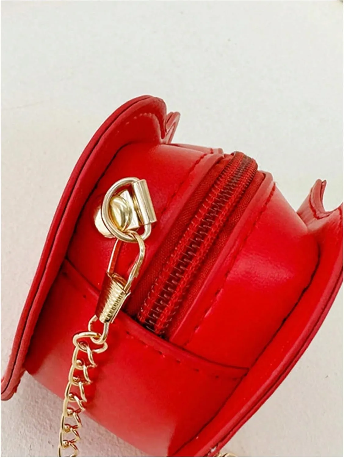 Floerns Women's Heart Shape Satchel Crossbody Bag Mini Handbag Valentines Clutch Purse