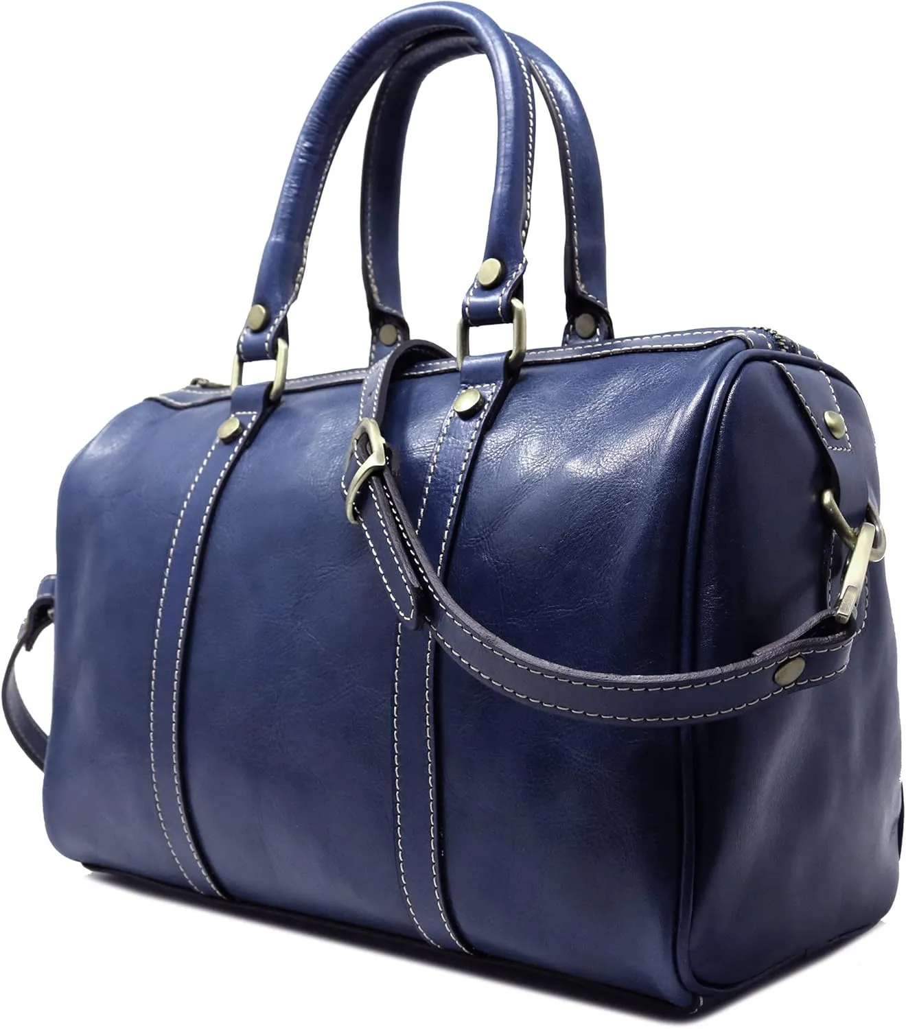Floto Boston Bag Leather Women's Handbag w/Crossbody Strap