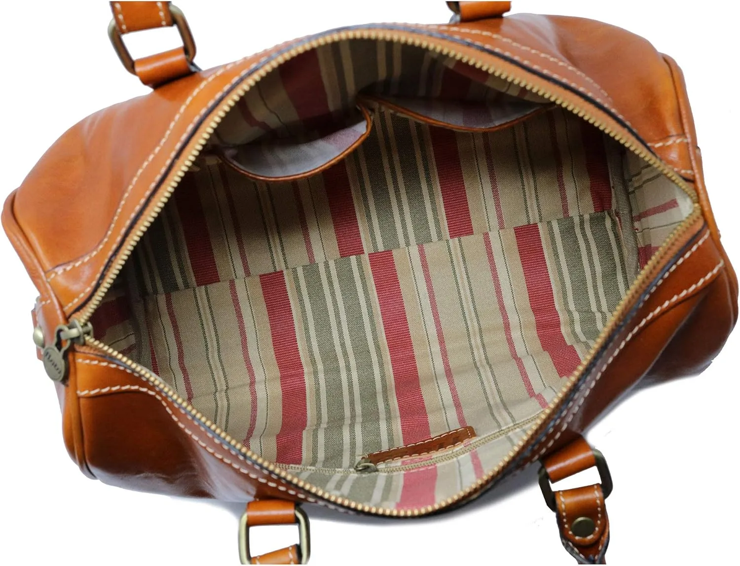Floto Boston Bag Leather Women's Handbag w/Crossbody Strap