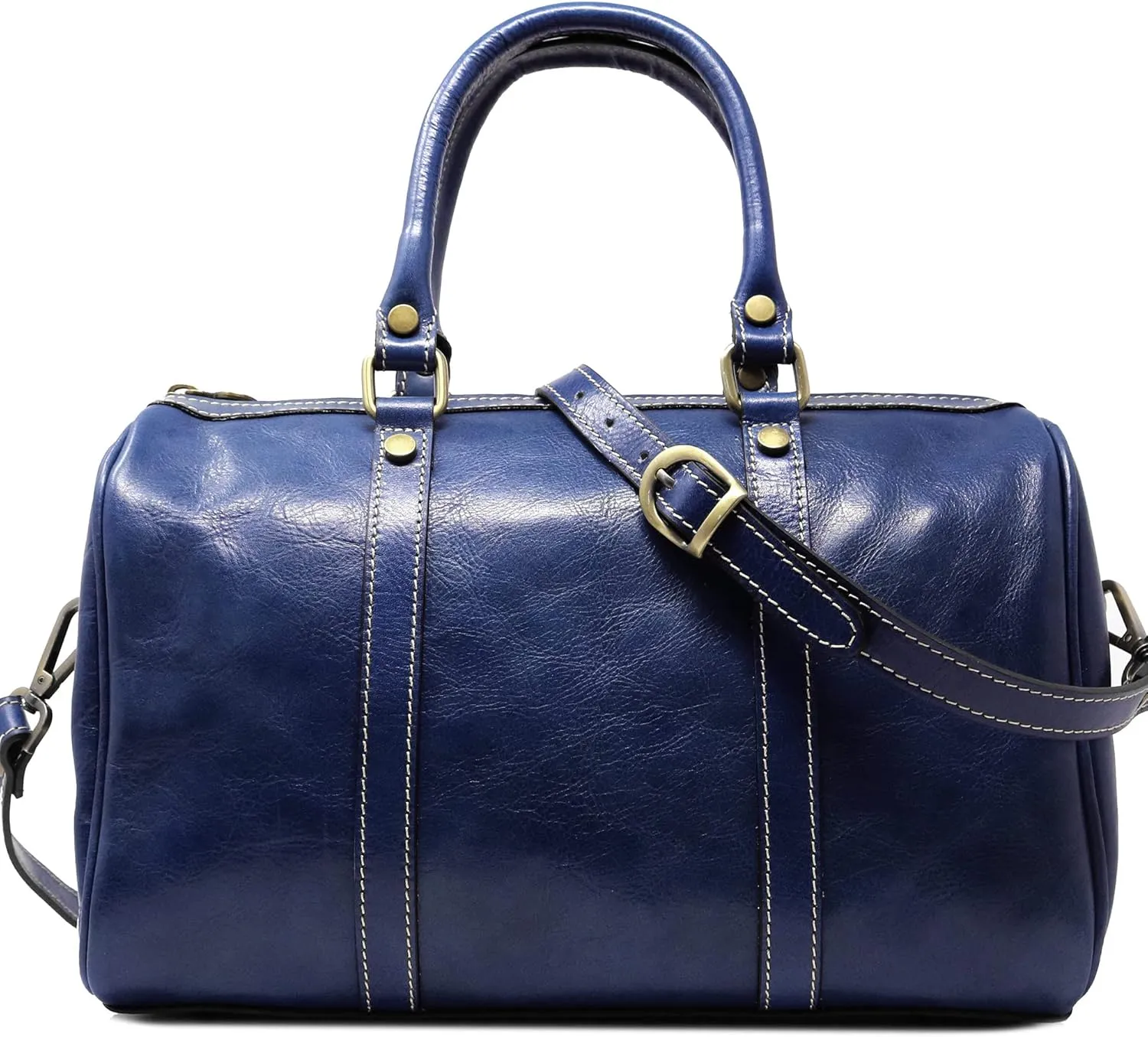 Floto Boston Bag Leather Women's Handbag w/Crossbody Strap