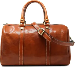 Floto Boston Bag Leather Women's Handbag w/Crossbody Strap