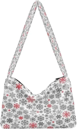 Fluffy Crossbody Bag for Women,Polyester Crossbody Bag Fluffy Tote Bag Lady Shoulder Bag