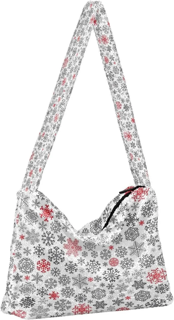 Fluffy Crossbody Bag for Women,Polyester Crossbody Bag Fluffy Tote Bag Lady Shoulder Bag