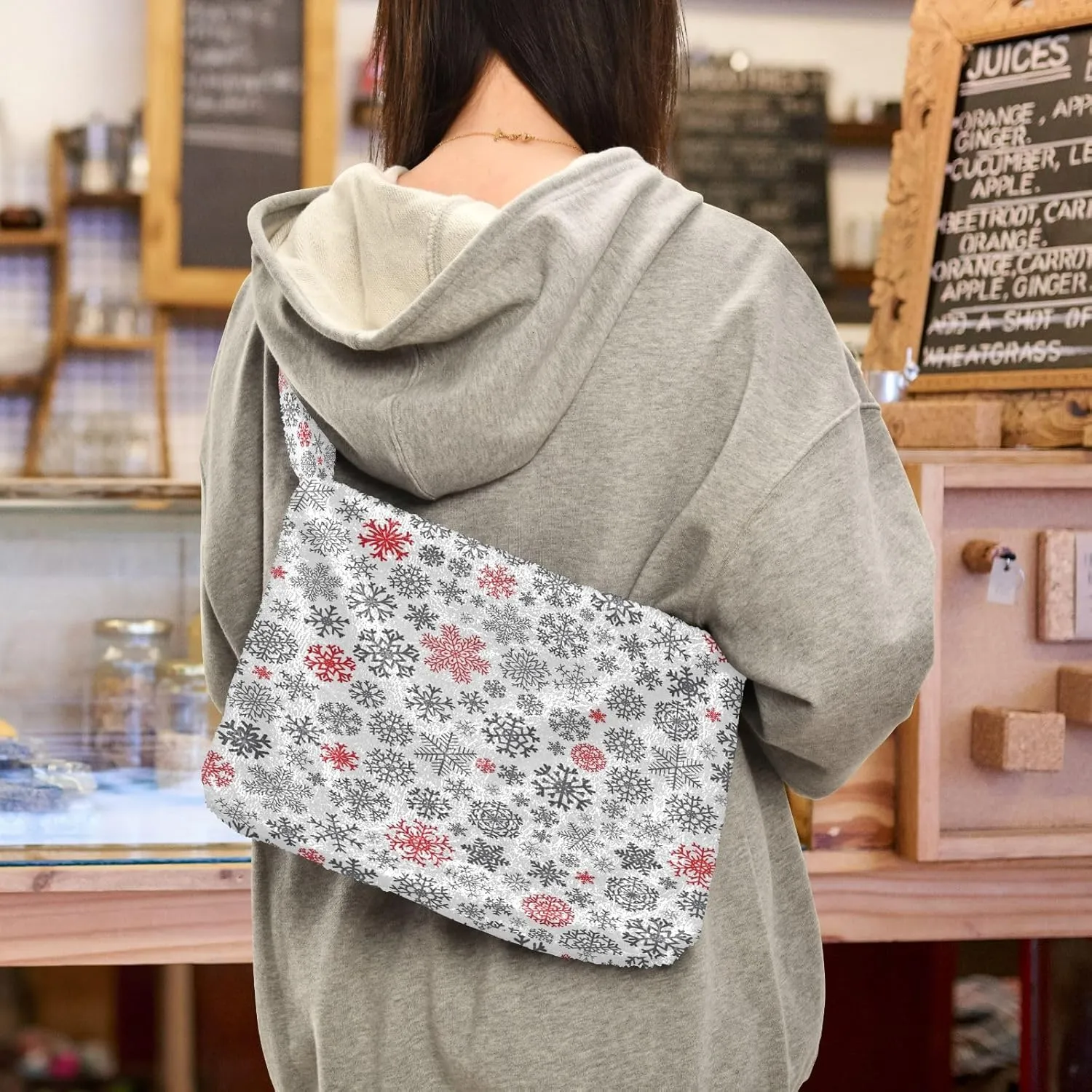 Fluffy Crossbody Bag for Women,Polyester Crossbody Bag Fluffy Tote Bag Lady Shoulder Bag