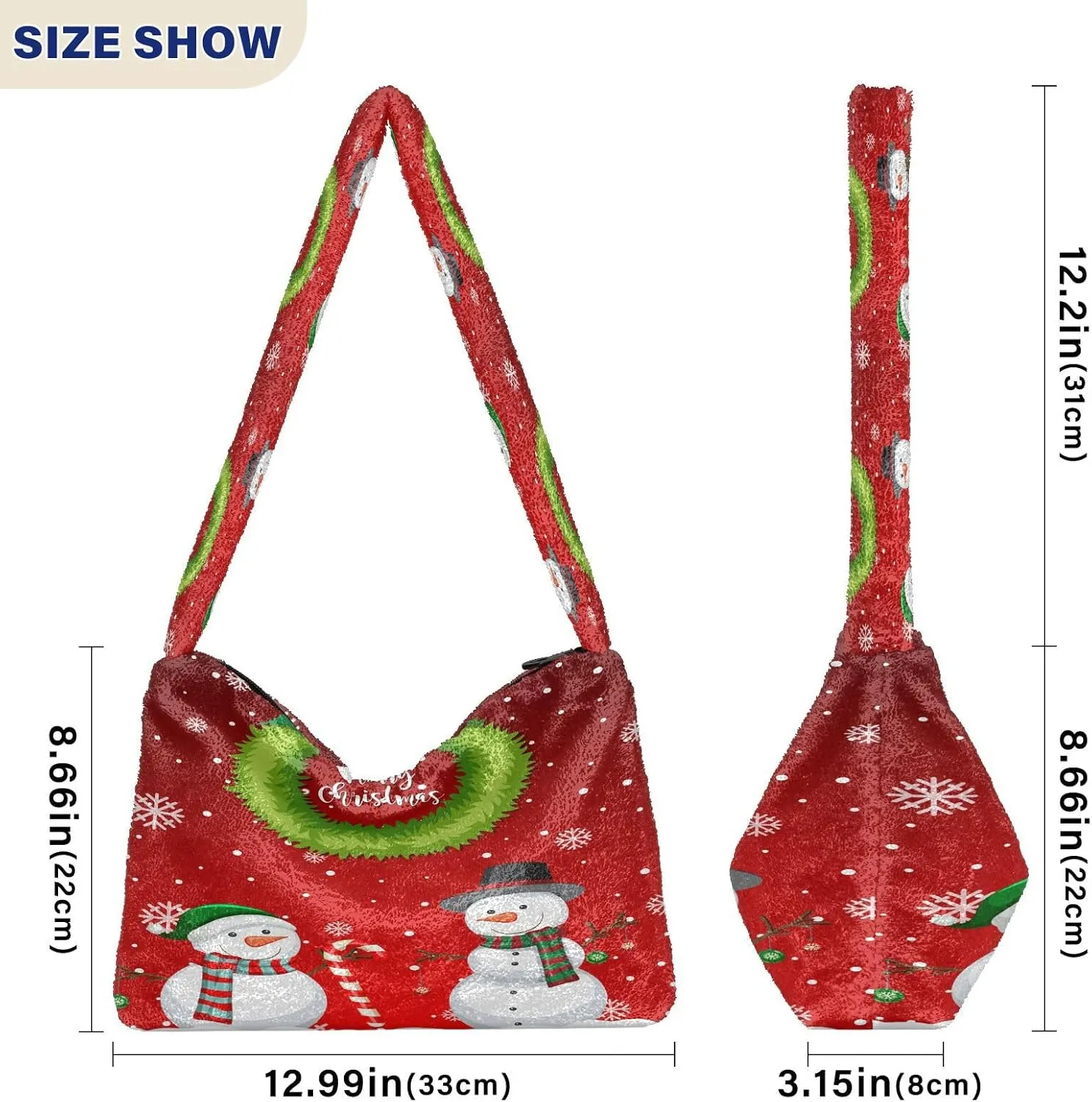 Fluffy Crossbody Bag for Women,Polyester Crossbody Bag Fluffy Tote Bag Lady Shoulder Bag