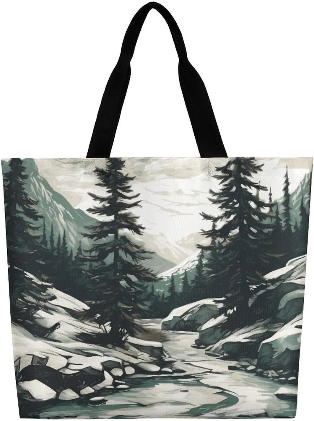 Foldable Grocery Bag Reusable Shopping Bag Chicken Print Tote Bag Casual Handbags for Work Shopping