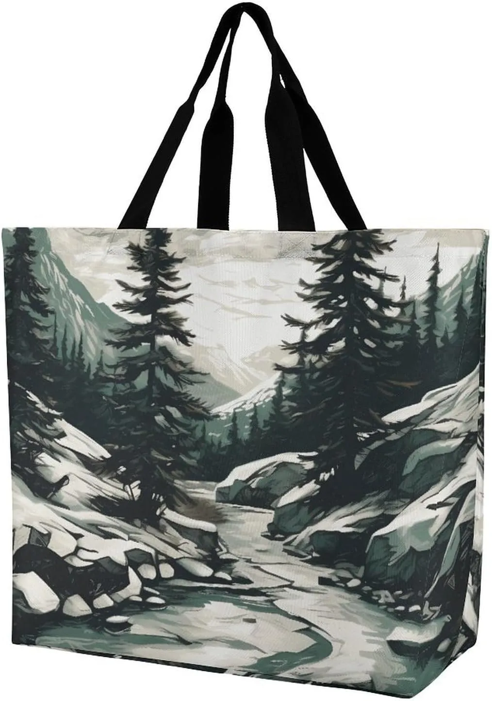 Foldable Grocery Bag Reusable Shopping Bag Chicken Print Tote Bag Casual Handbags for Work Shopping