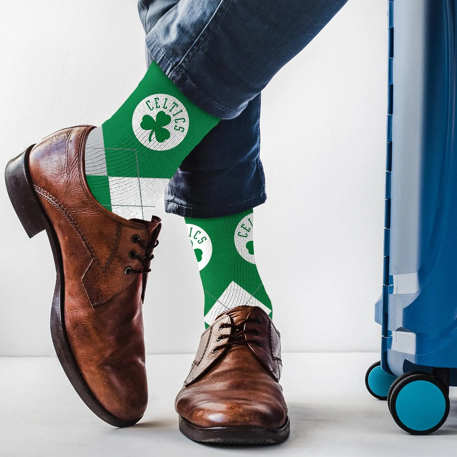 For Bare Feet Men's NBA Argyle Remix Dress Sock