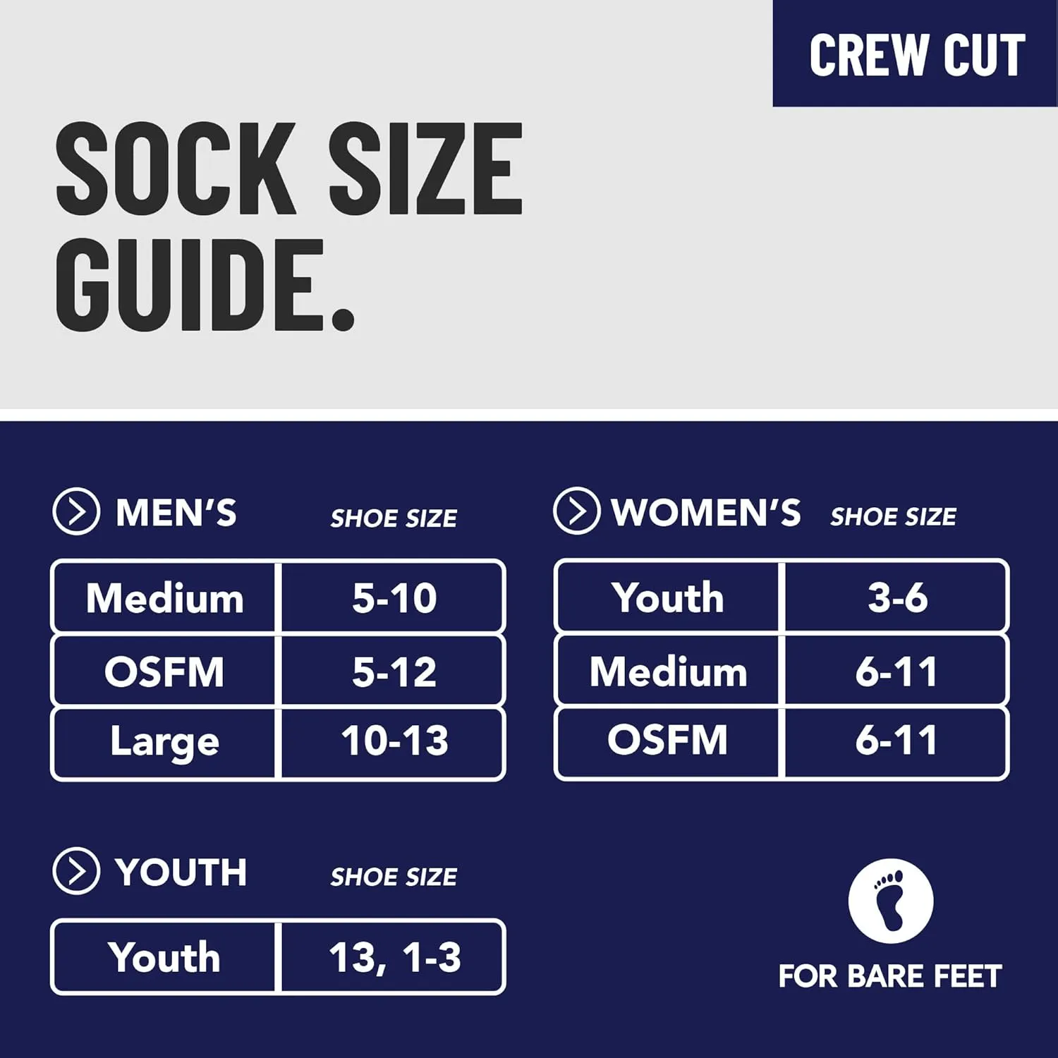 For Bare Feet Men's NBA MVP Crew Sock Medium