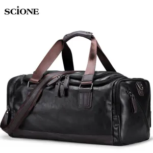 for No-hassle returns Trip Fitness ON Male Handbag Bags PU Tote Convenient Gym Travel Shoulder Carry Bag Luggage Men's Sports Men Duffel Bags Leather XA109WA