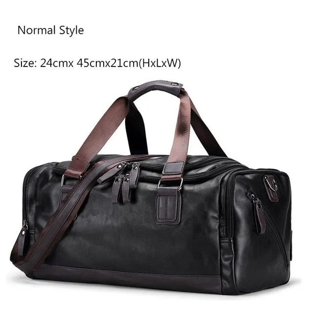 for No-hassle returns Trip Fitness ON Male Handbag Bags PU Tote Convenient Gym Travel Shoulder Carry Bag Luggage Men's Sports Men Duffel Bags Leather XA109WA