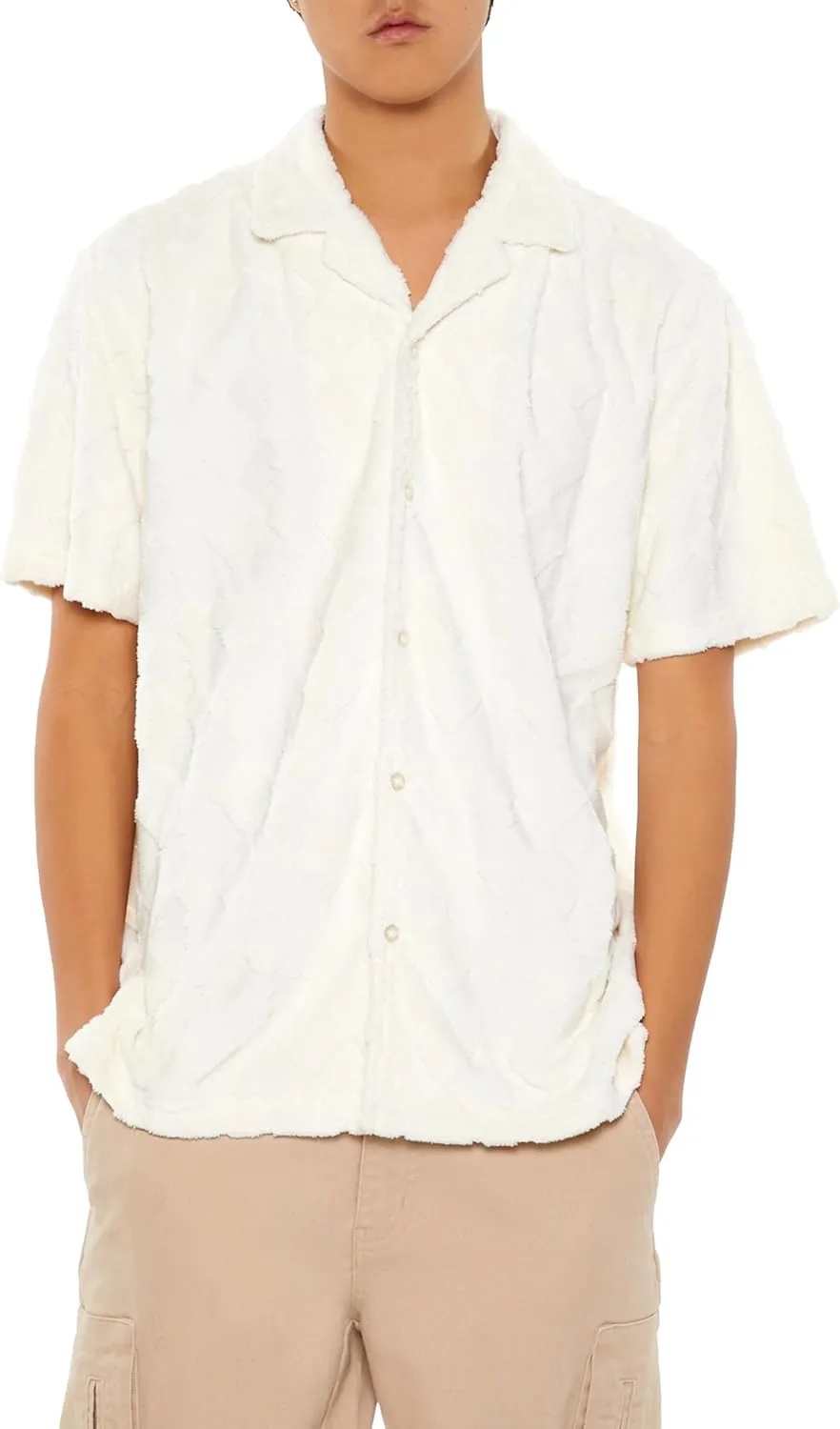 Forever 21 Men's Plush Lattice Shirt