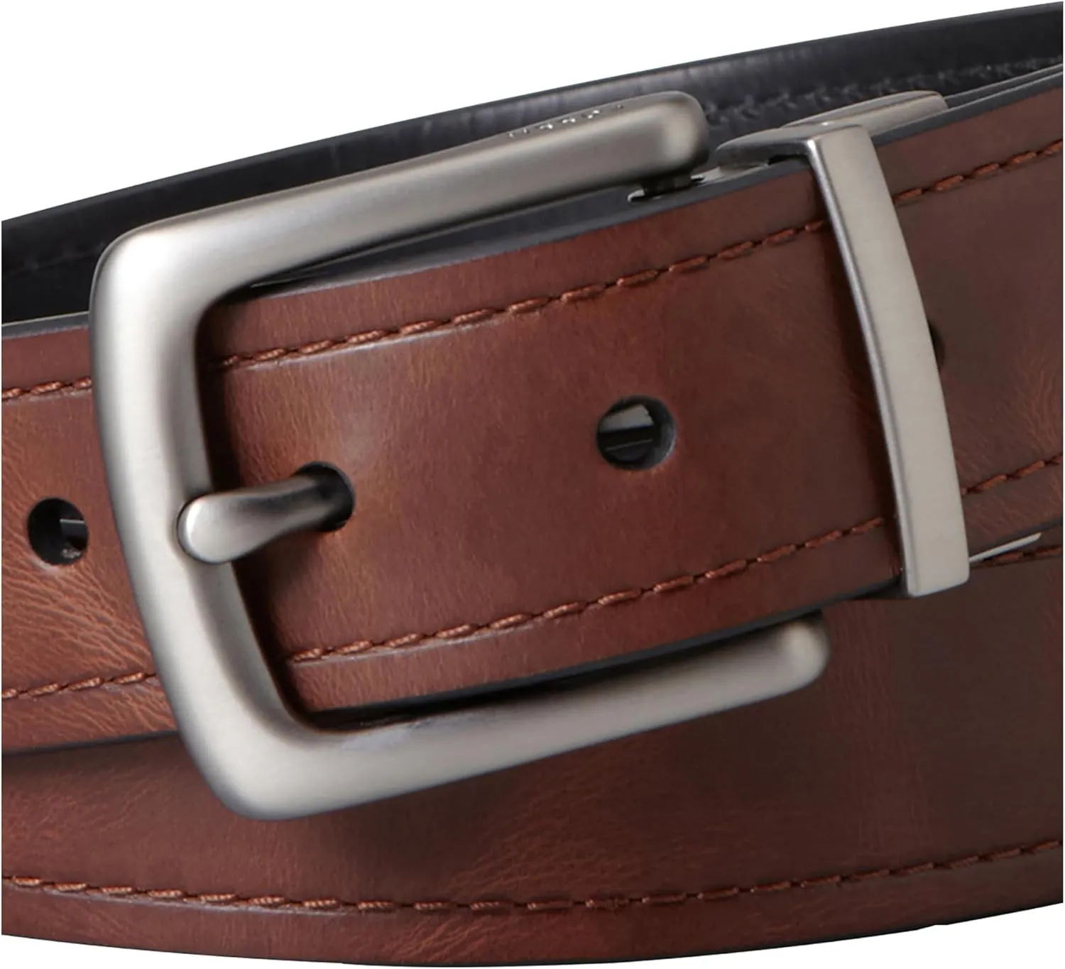 Fossil Men's Reversible Black/Brown Leather Belt