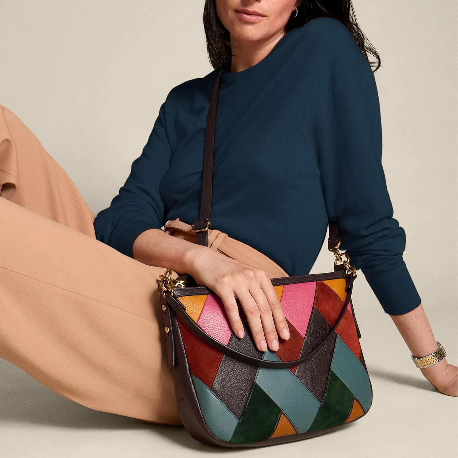 Fossil Women's Jolie Leather Crossbody Purse Handbag for Women