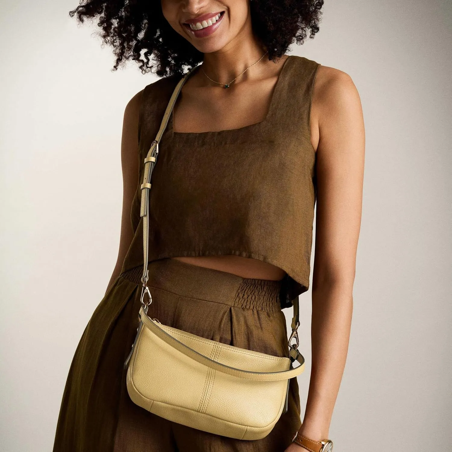 Fossil Women's Jolie Leather Small Shoulder Bag Purse Handbag for Women