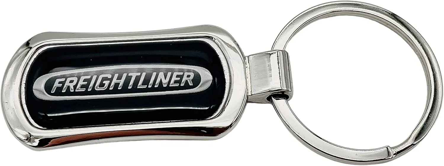 Freightliner Trucks Chrome Metal Keychain Key Chain Tag Fob