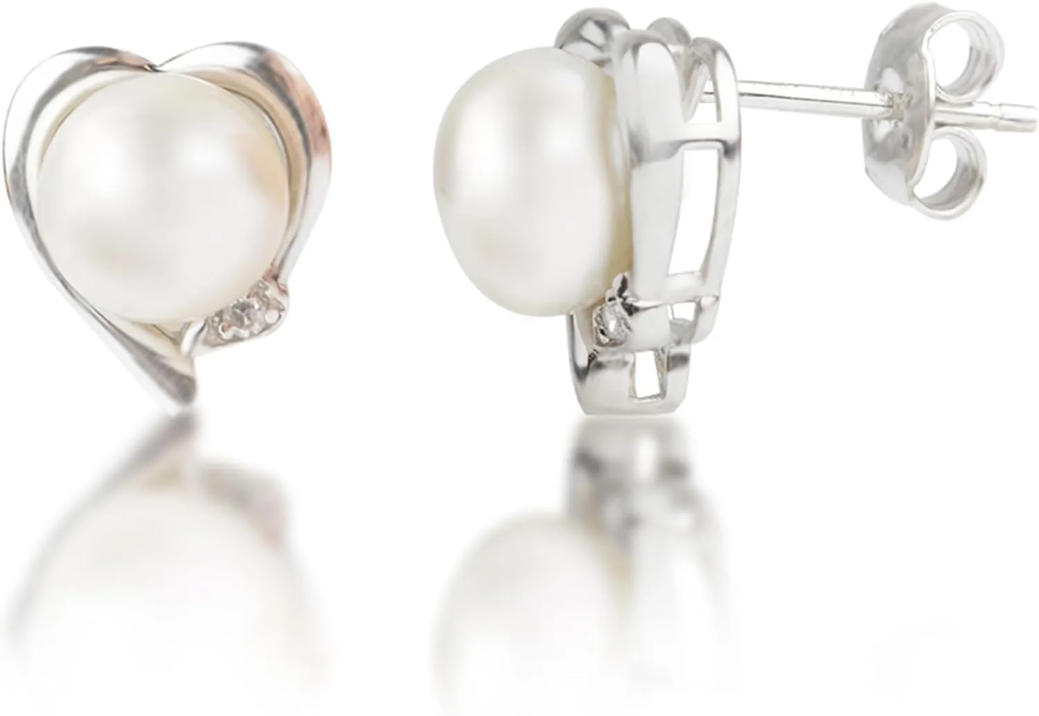 Freshwater Pearl Earrings for Women in Sterling Silver | Sterling Silver Pearl Earrings in Various Styles by MAX   STONE