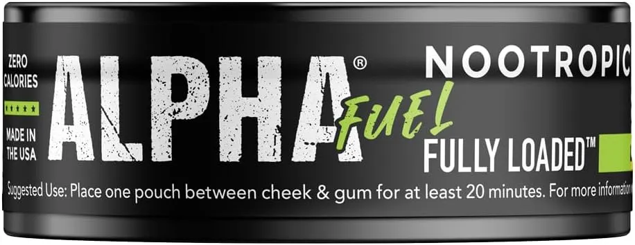 Fully Loaded Alpha Fuel Nootropic Pouches (Lime Fuel) - Nootropic Energy Pouches with Caffeine, Alpha GPC, Tyrosine, Taurine, Guarana and More