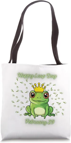 funny hoppy leap day quote febraury 29 cool cute frog Tote Bag