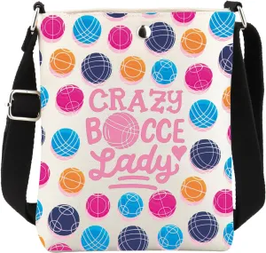 FUSTMW Bocce Ball Crossbody Bag Bocce Ball Player Gifts for Bocce Balls Lover Crossbody Bucket Bag with Shoulder Strap