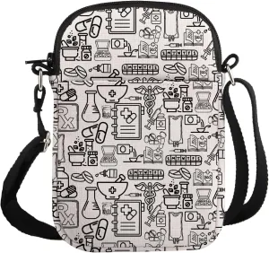 G2TUP Pharmacy Thank You Gift Pharmacy Lines Crossbody Bag Pharmacist Travel Bag Pharmacy Gift Pharmacy Technician Gift