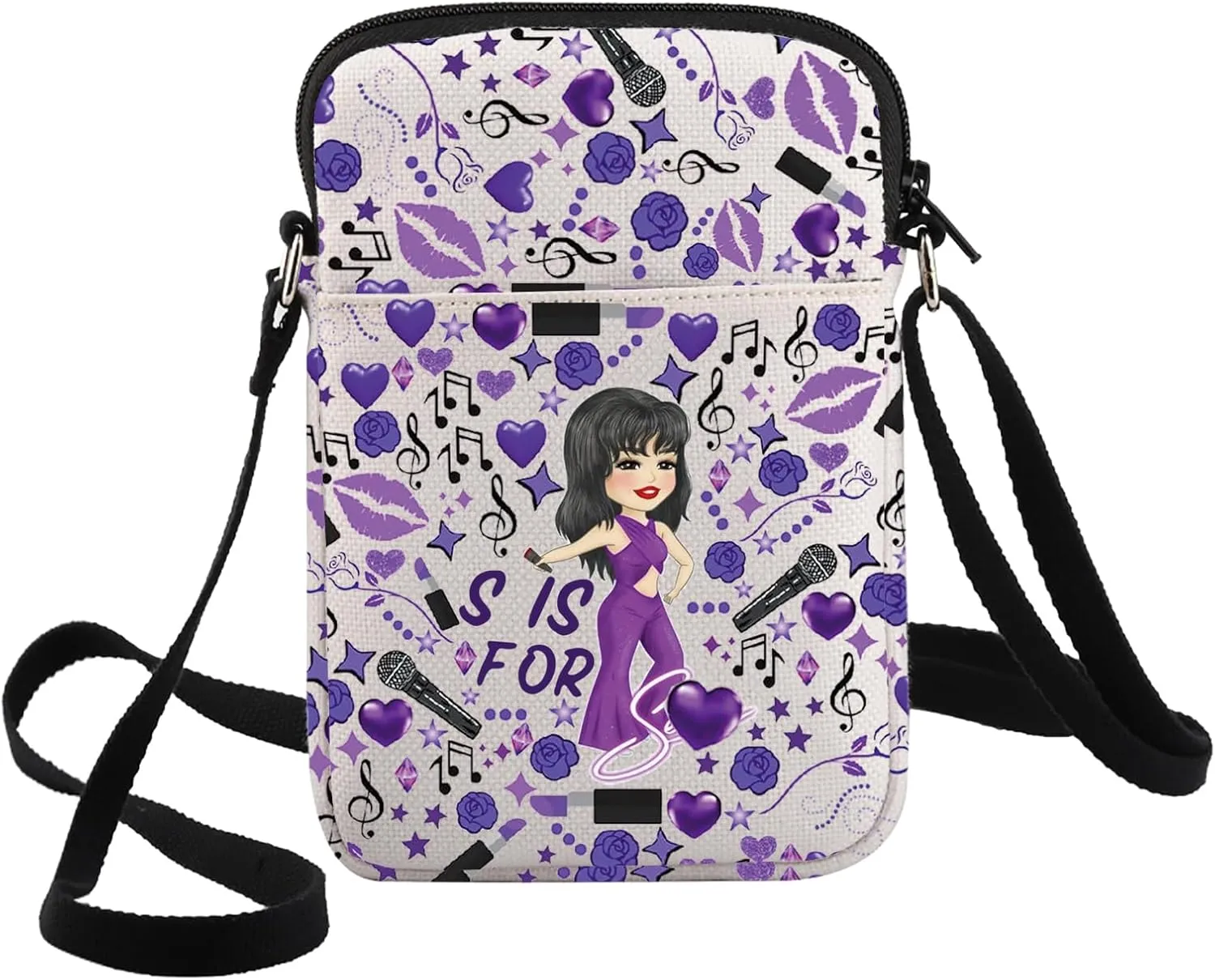 G2TUP Singer Crossbody Bag Latin Song Album Fans Gift S Is For Shoulder Bag Music Spanish Singer Lyric Merchandise