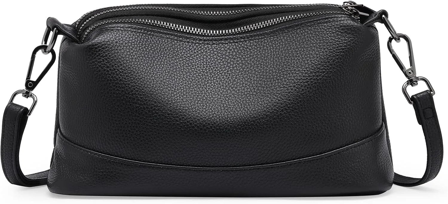 GAEKEAO Crossbody Bags for Women Small Cross Body Bag Genuine Leather Camera Bag Purse with Adjustable Strap